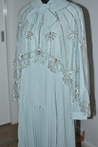 Dress with Beaded Cape - Grey