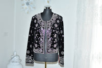 Beaded Coat - Black/Silver