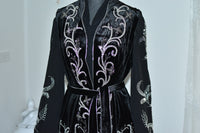 Dress with Beaded Coat - Black/Silver
