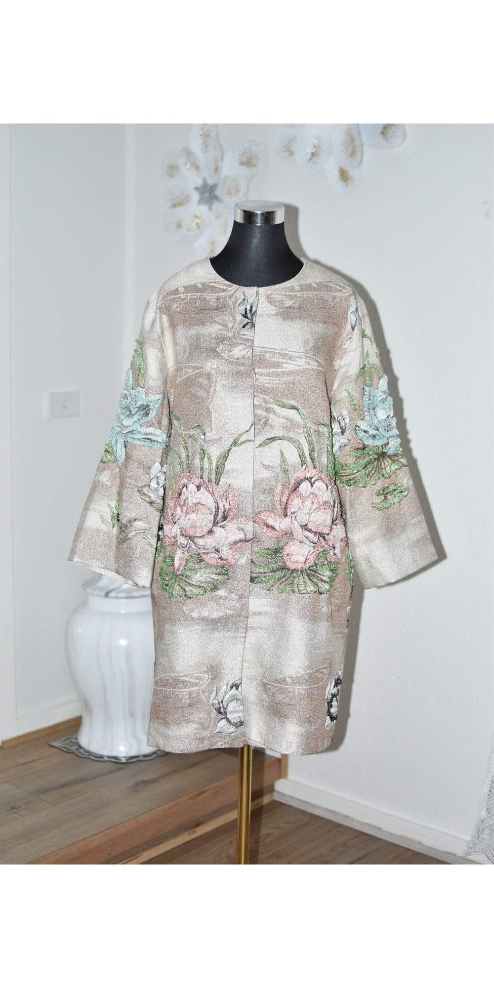 Flower Coat with Beads
