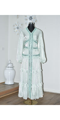 Beaded Dress - Mint