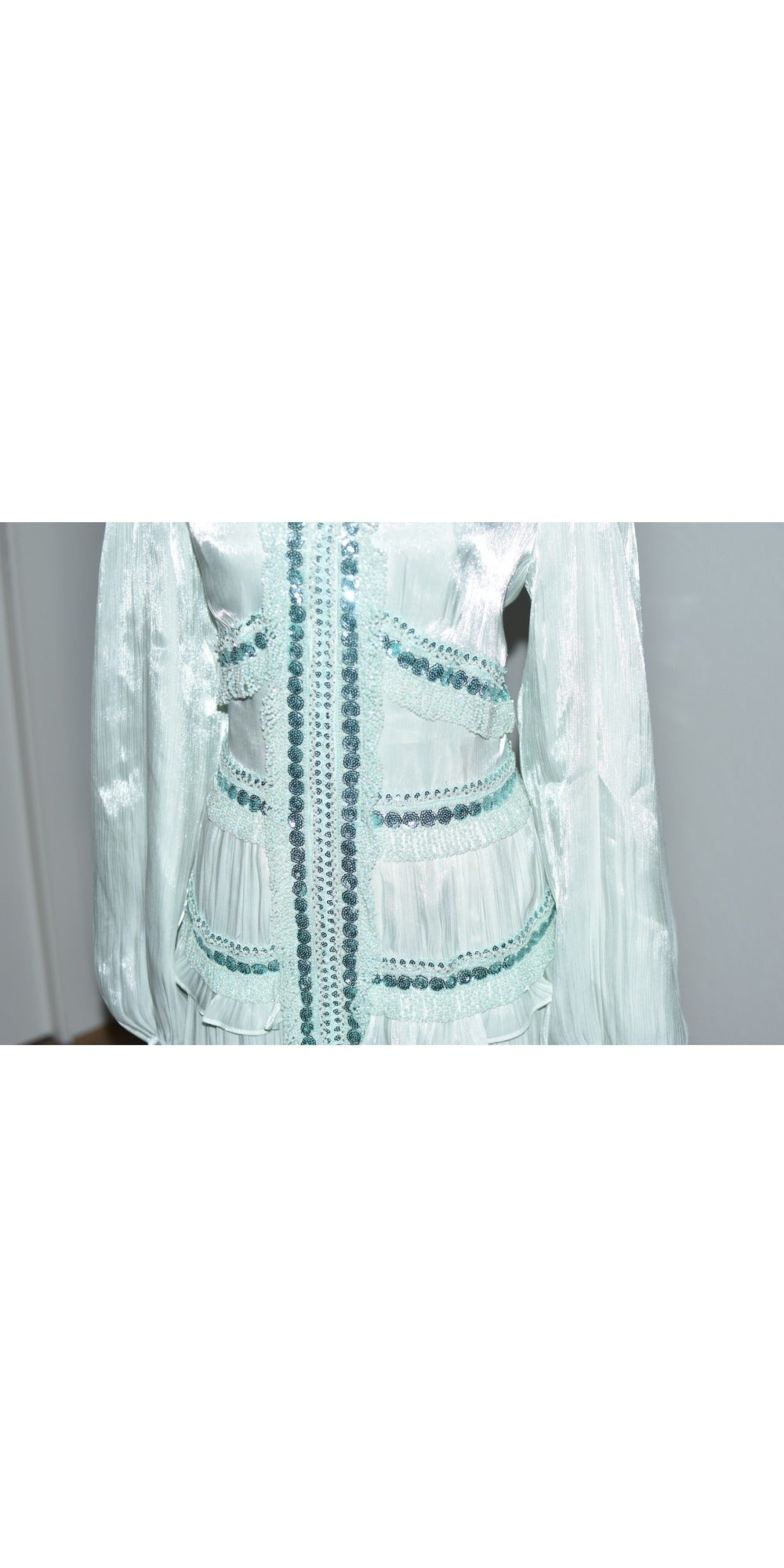 Beaded Dress - Mint