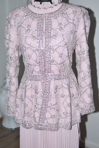 Dress with Beaded Coat - Pink