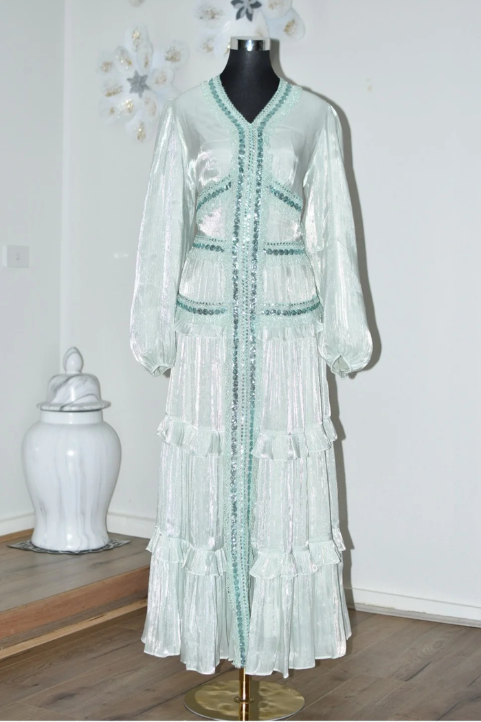 Beaded Dress - Mint